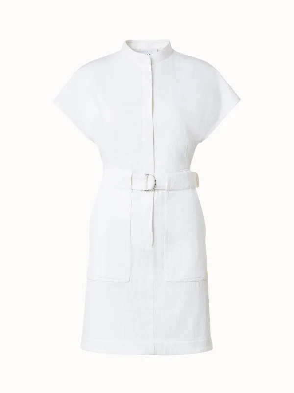 Wedding DressShort Cotton Denim Stretch Shirt Dress