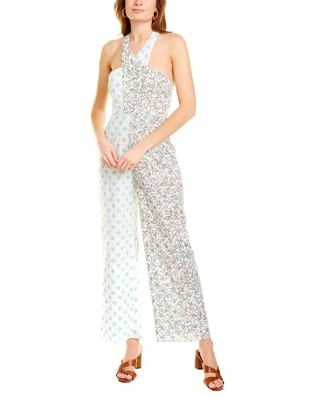 women's jumpsuits with flutter sleevesAsh & Eden Sarah Halter Neck Jumpsuit