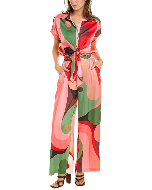 women's jumpsuits for lightweight designsBrenner Jumpsuit In Retro Multi Geo