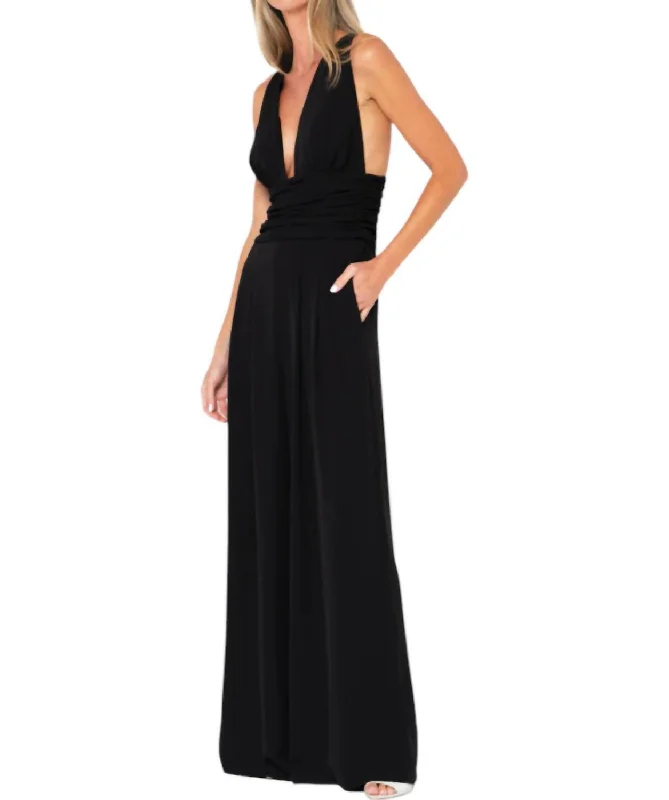 women's jumpsuits for eco-friendly choicesBrooke Jumpsuit In Black