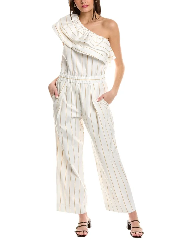 women's jumpsuits for everyday wearBrunello Cucinelli One-Shoulder Jumpsuit