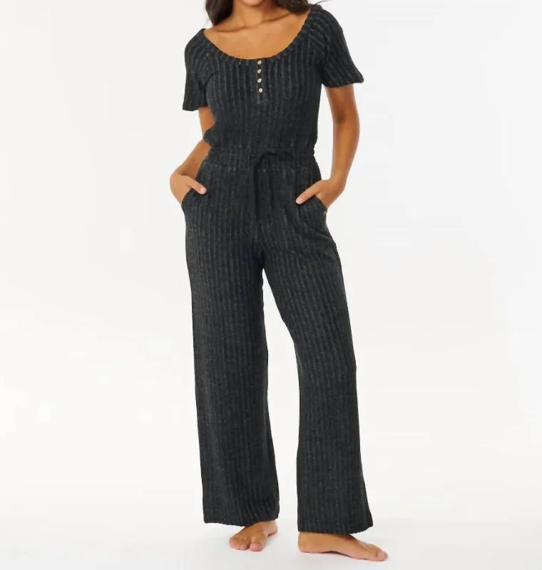 women's jumpsuits for statement fashionCosy Jumpsuit In Black