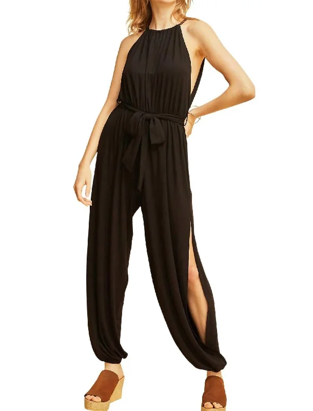 women's jumpsuits made of chiffonDay To Night Jumpsuit In Black