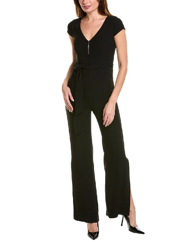 women's jumpsuits for wrinkle-resistant materialsElie Tahari Front Zip Jumpsuit