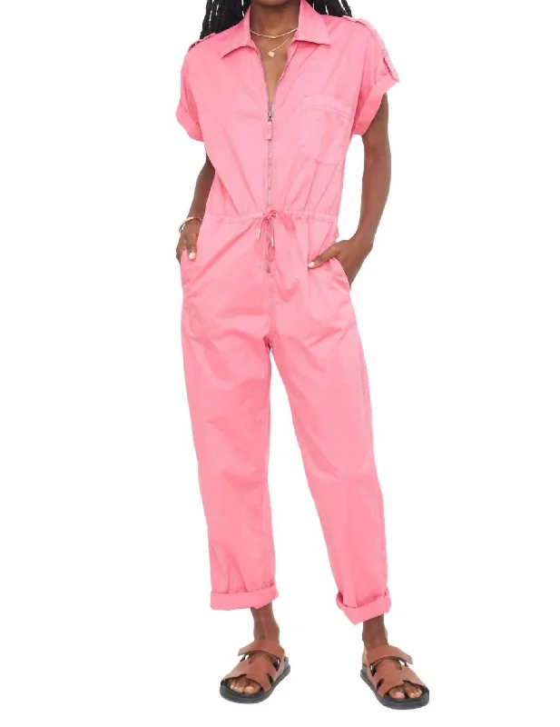 women's jumpsuits with neon colorsJordan Jumpsuit In Pink Punch