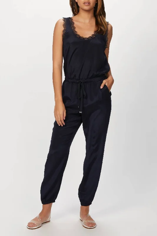 women's vintage jumpsuitsJustina Jumpsuit In Navy