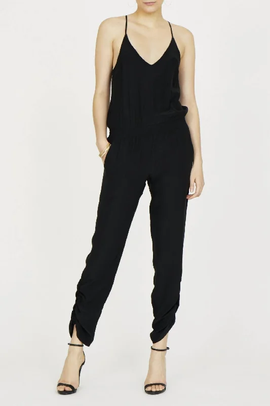 women's jumpsuits with round necksLowell Jumpsuit In Silk