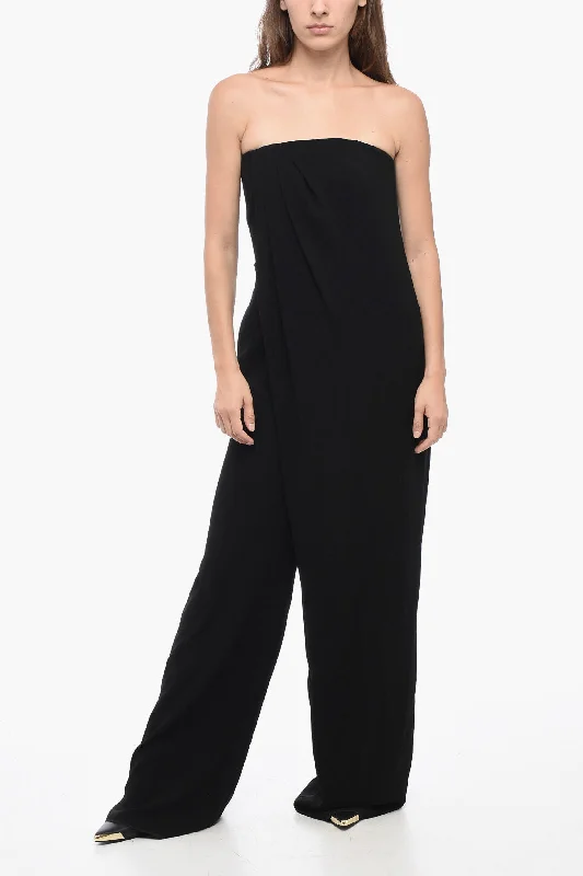 women's jumpsuits with self-ties at the waistMax Mara Off-Shoulder BELLA Jumpsuit with Satin Side Bands