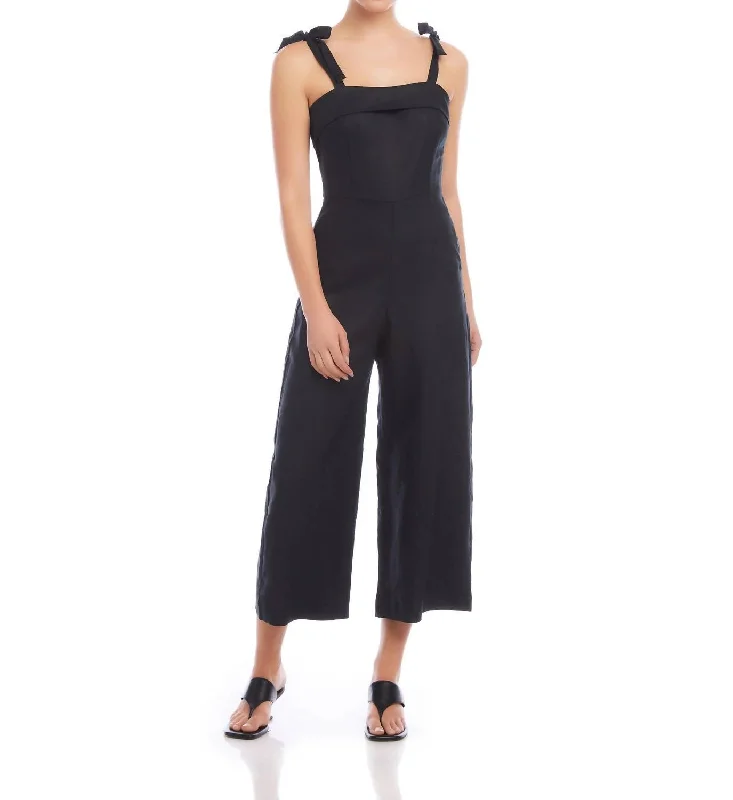 women's jumpsuits for pear-shaped bodiesPaloma Wide Leg Jumpsuit In Black