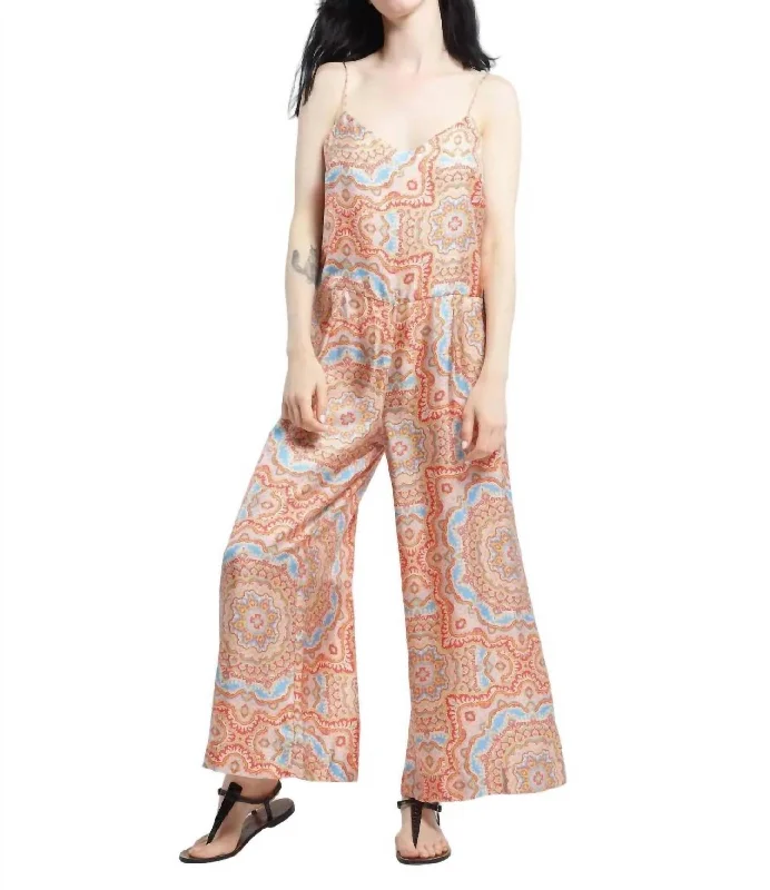 women's jumpsuits for bohemian chicPaulette Jumpsuit In Mix Delhi Pastel