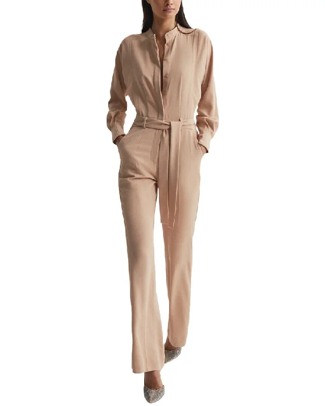 women's jumpsuits for business meetingsReiss Dania Wide Leg Jumpsuit