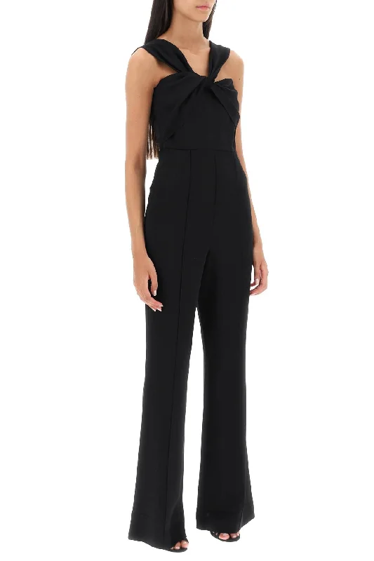 women's jumpsuits for hourglass figuresRoland Mouret Jumpsuit With Twisted Neckline