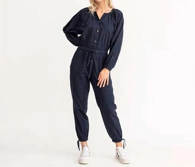 women's jumpsuits for bohemian chicSavannah Jumpsuit In Indigo