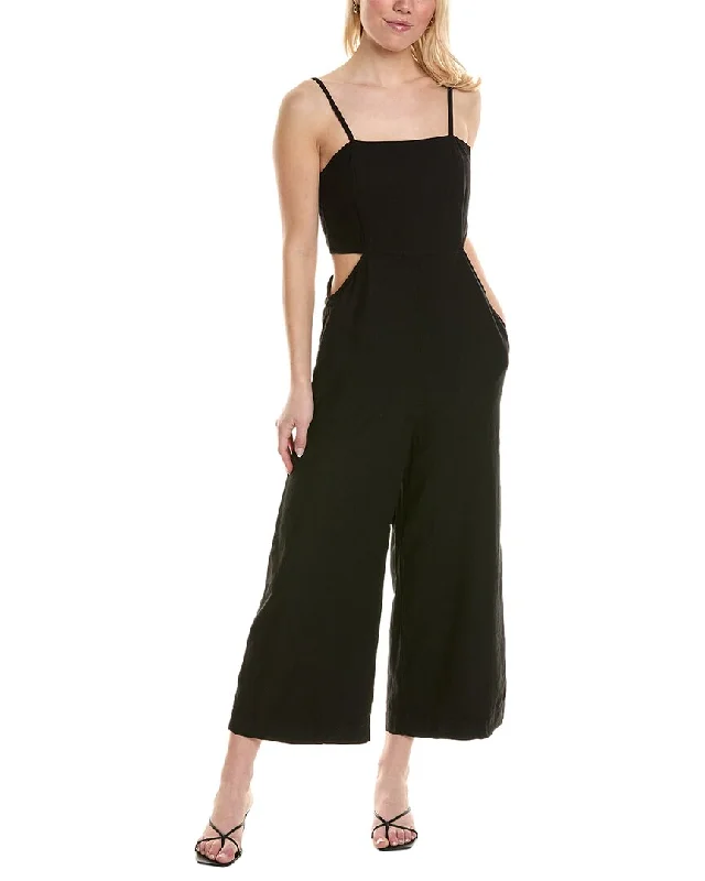 women's casual jumpsuitsStateside Wide Leg Linen-Blend Jumpsuit