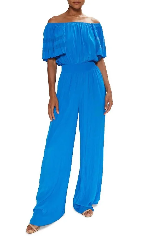 women's jumpsuits for high-performance fabricsTinsley Jumpsuit In Marrakech Blue