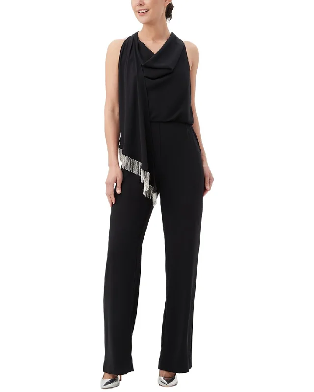 women's jumpsuits with Peter Pan collarsTrina Turk Momo Fringe Jumpsuit