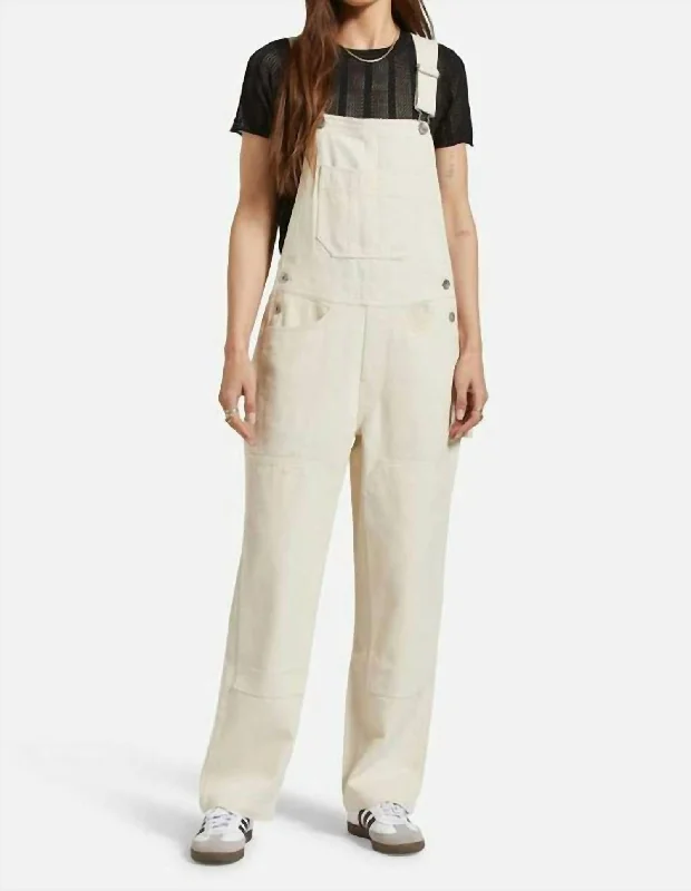 women's jumpsuits for loungingUtility Overall Jumpsuit In Whitecap