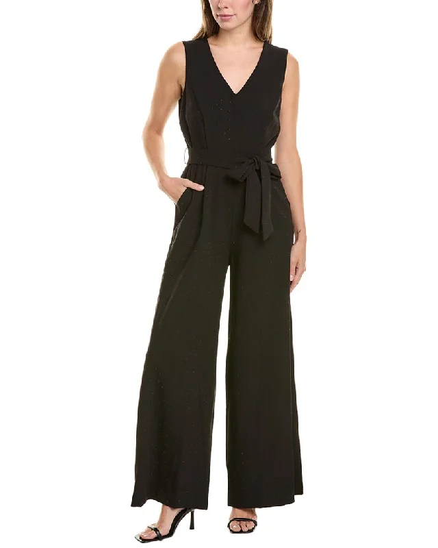 women's jumpsuits with bow tiesVince Camuto V-Neck Wide Leg Jumpsuit