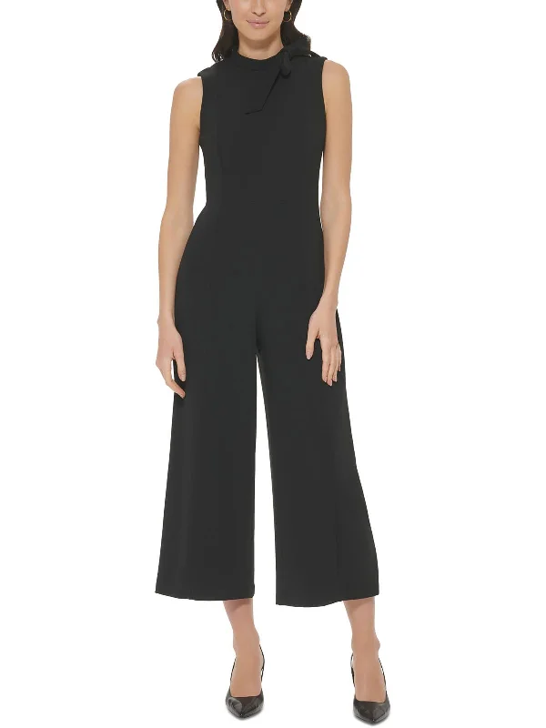 women's jumpsuits for tall womenWomens Cropped Wide Leg Jumpsuit