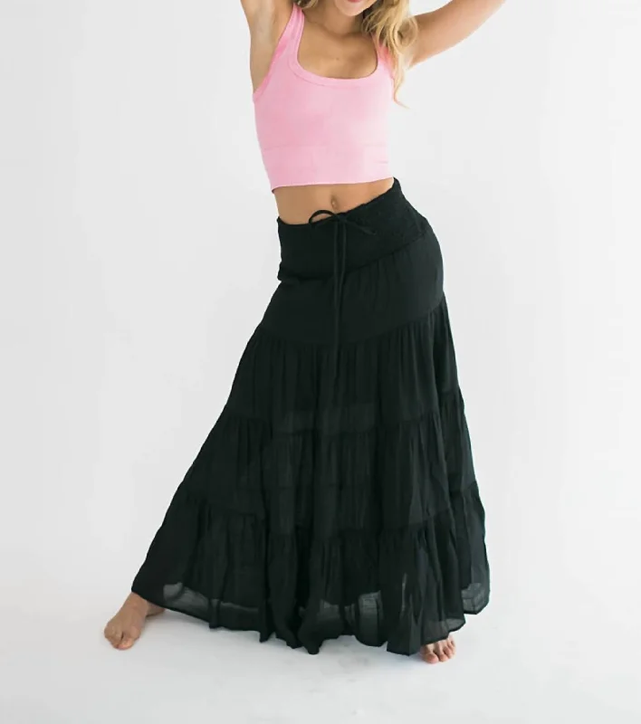 women's midi skirtsAlara Maxi Skirt In Black