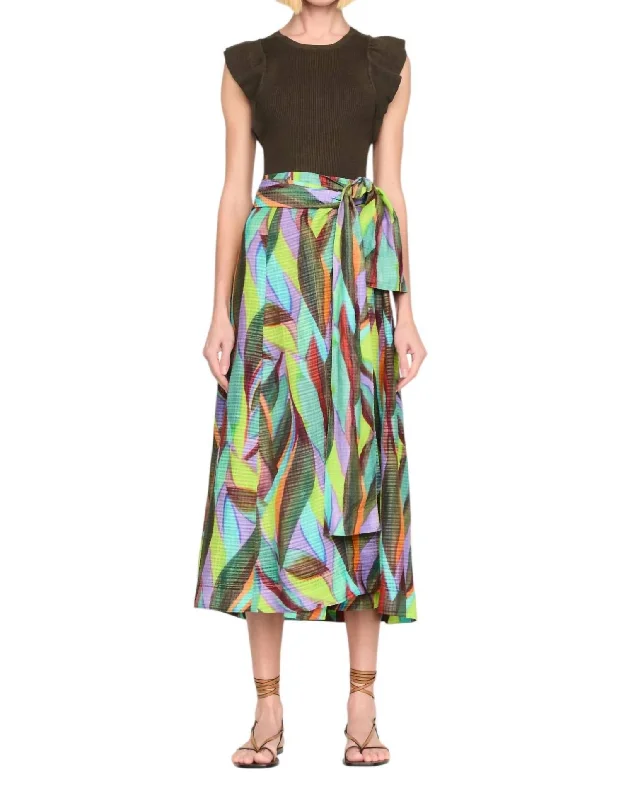 women's silk skirtsEstine Wrap Skirt In Tropadelic