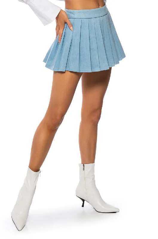 women's timeless satin skirtsGINA PLEATED MINI SKIRT