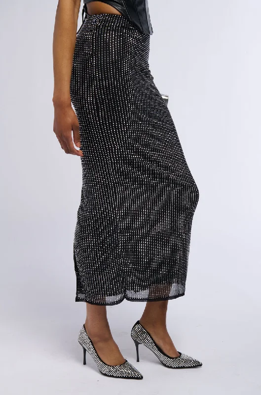 women's figure-flattering business skirtsNEED THE BLING EMBELLISHED MAXI SKIRT