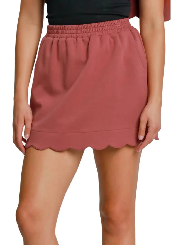 women's elastic waist skirtsNight Out Skirt In Rosewood