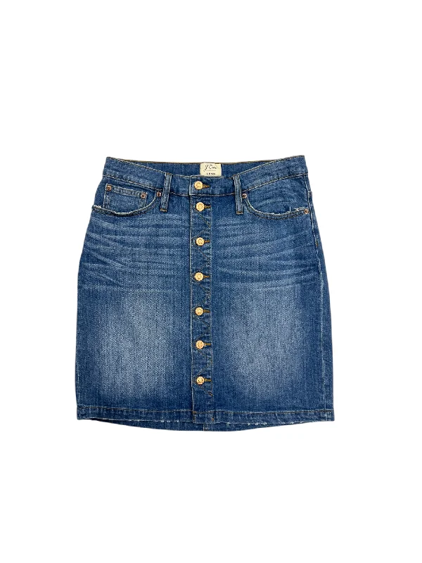 women's summer midi skirtsSkirt Midi By J. Crew In Blue Denim, Size: 8