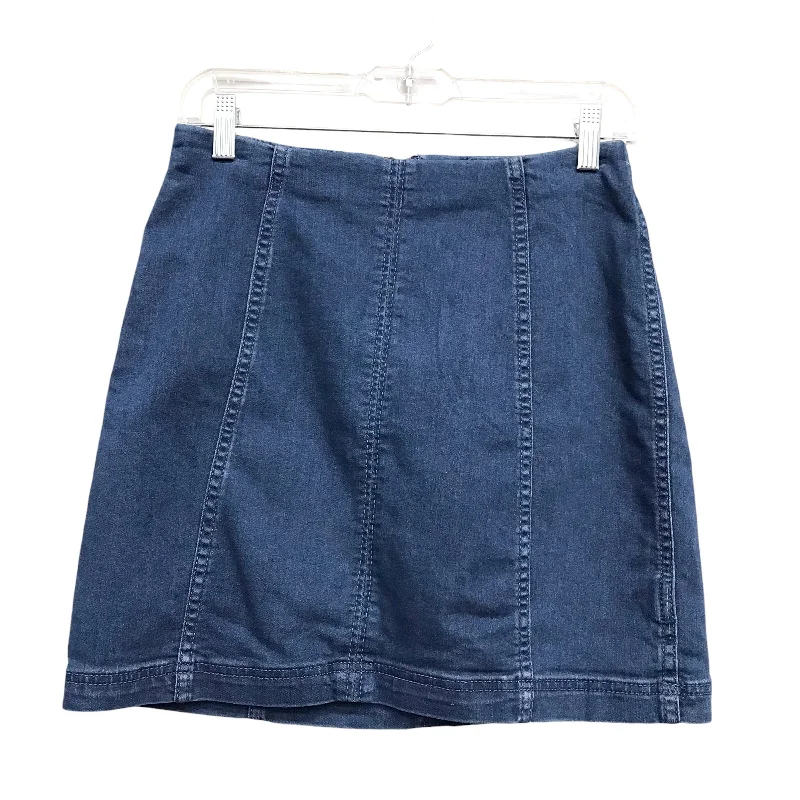 women's A-line skirtsSKIRT MINI & SHORT by FREE PEOPLE In BLUE DENIM, Size: 8