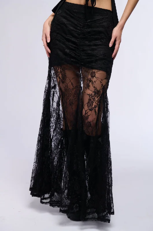 women's versatile work skirtsTONIGHT IS THE NIGHT LACE MAXI SKIRT