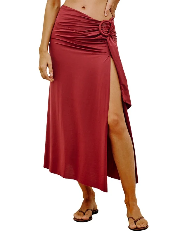 women's affordable velvet skirtsViX Solid Alana Midi Skirt